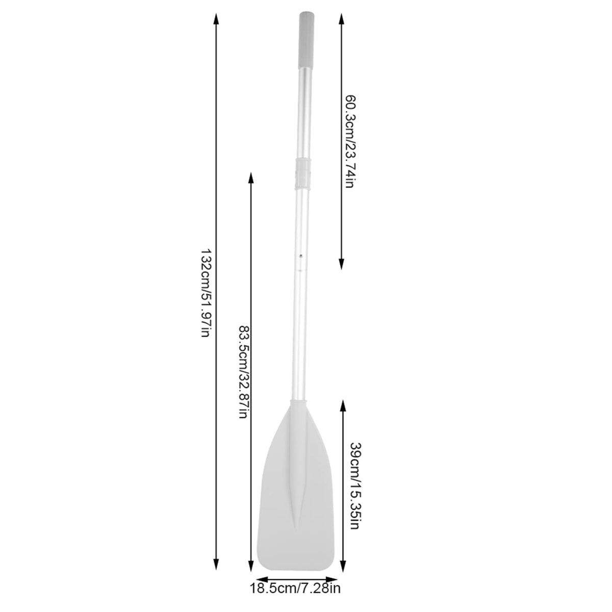 Telescopic Canoe Paddle 2pcs Aluminium Alloy R93918