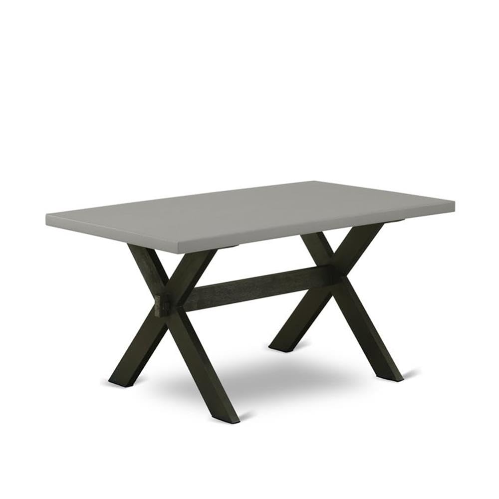 7 Piece Dining Set with 36x60 Inch Table and 6 Black Chairs J741