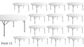 White 6 Ft Round Plastic Folding Table E38081