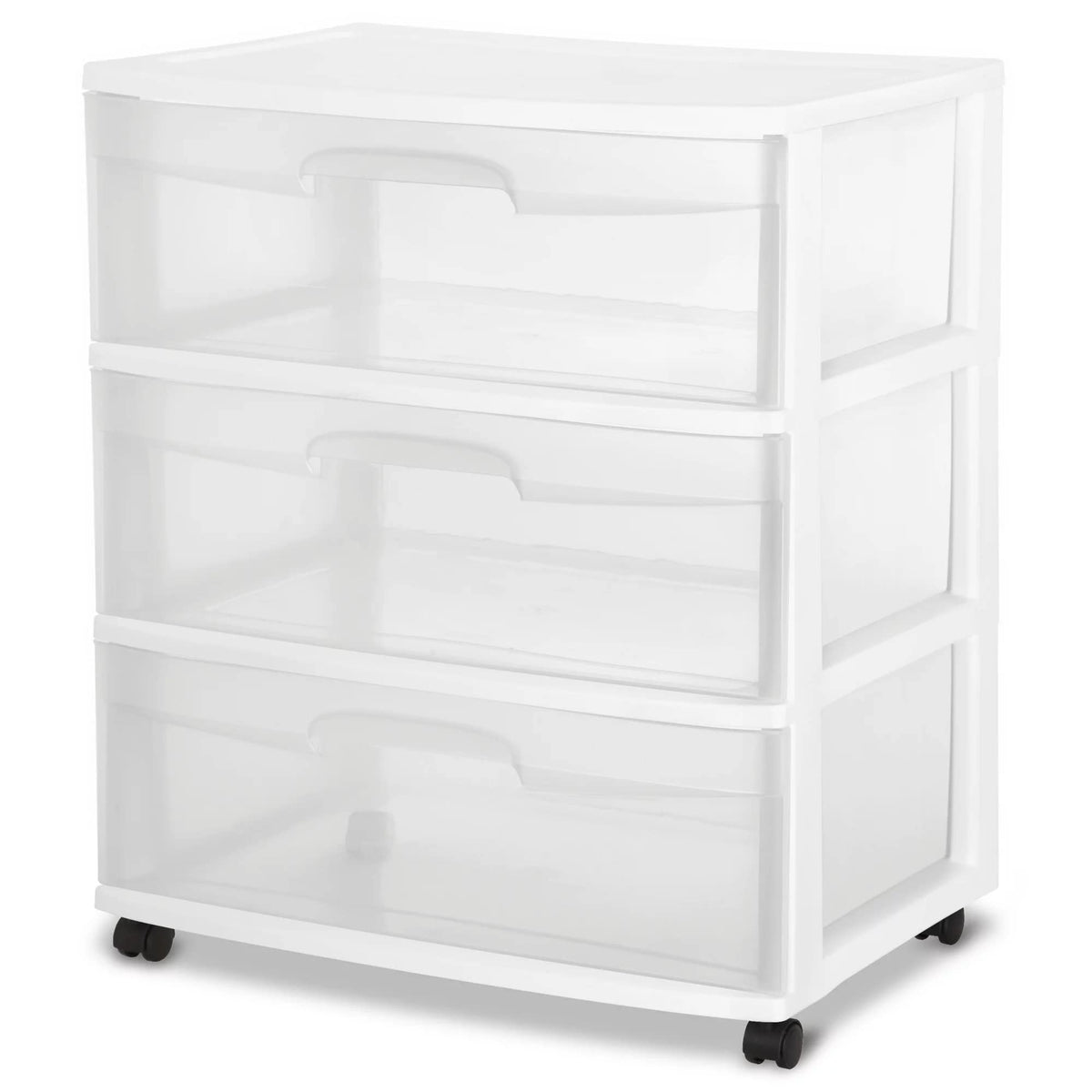 Plastic Storage Drawer Cart with 3 Clear Drawers C634641