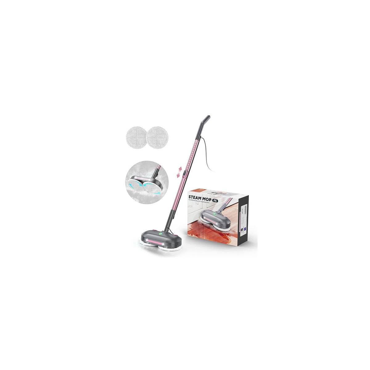 Steam Mop with Rotating Pads U33291