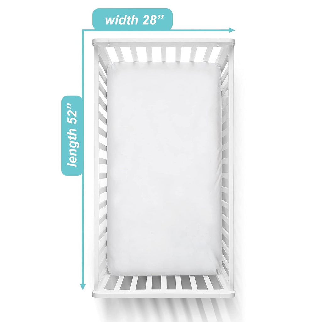 3 Pack White Fitted Crib Sheets 52x28" B735