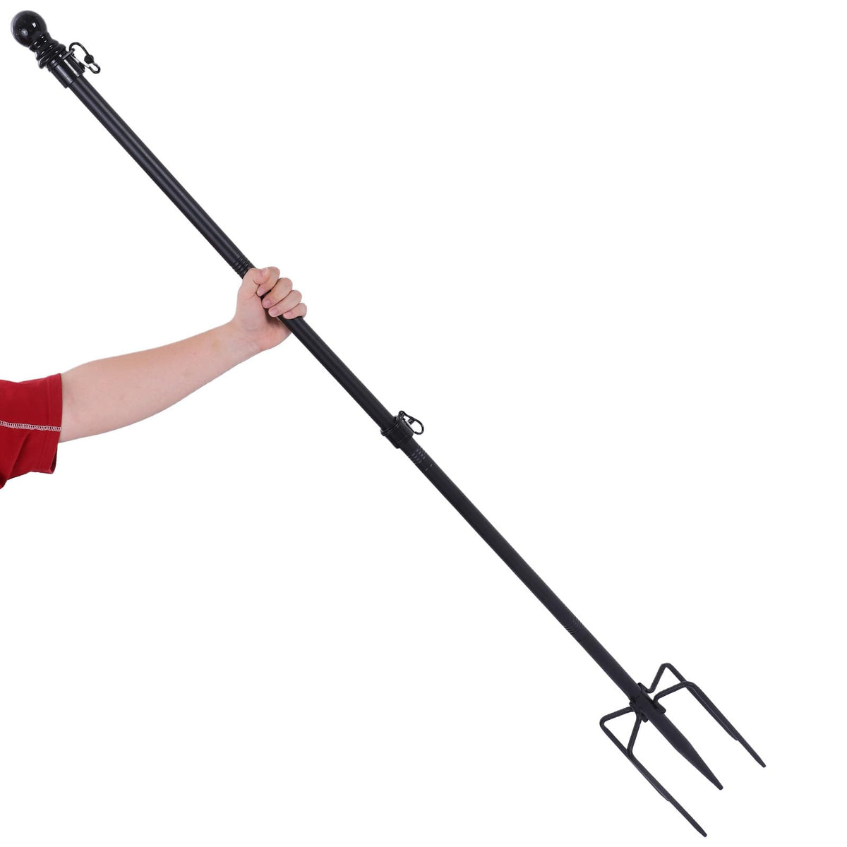Heavy Duty in Ground Flag Pole Holder with 5 Prongs Base U737197