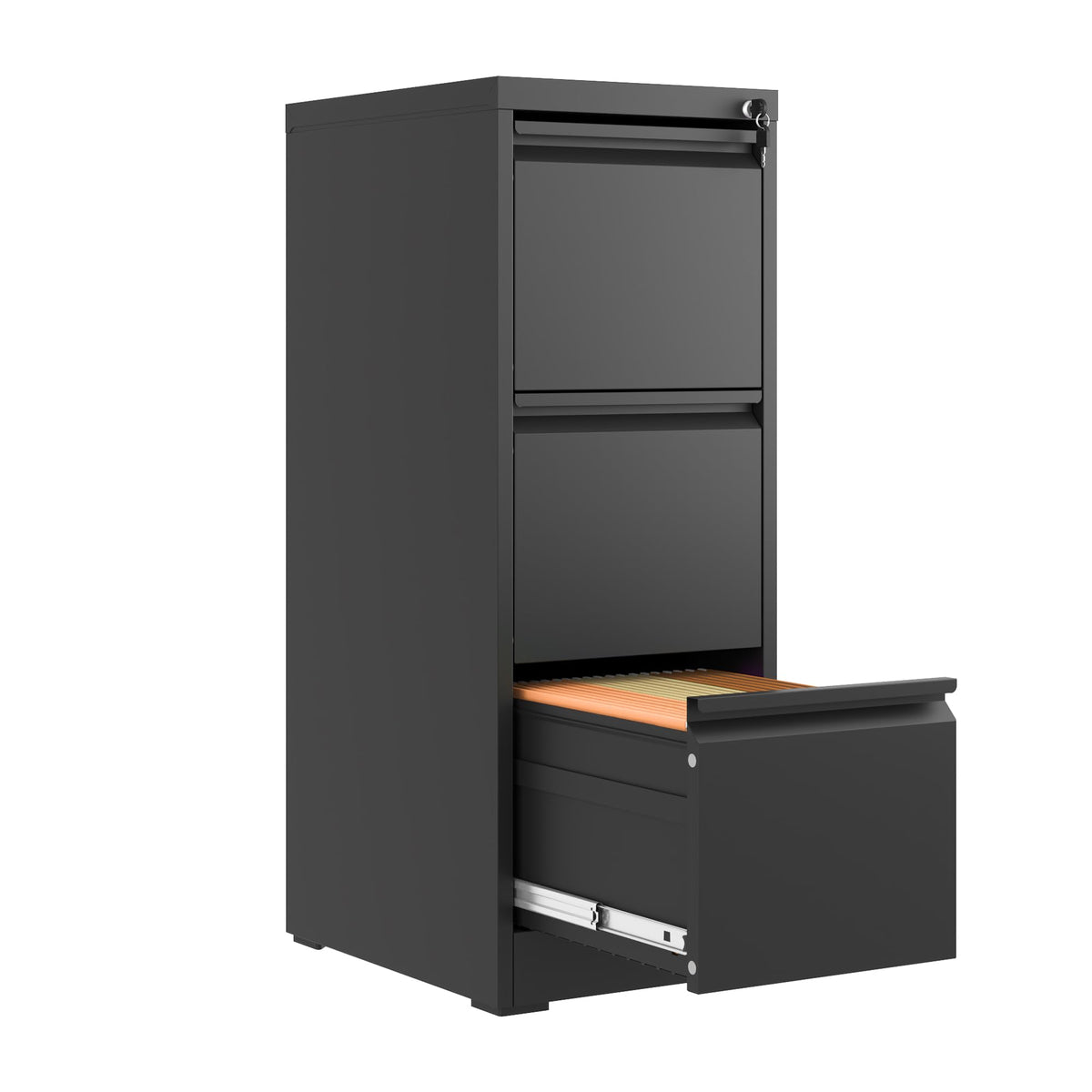 3 Drawer Metal File Cabinet with Lock R863