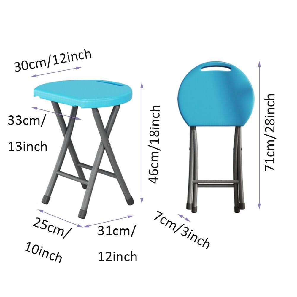18 Inch Folding Stool 220lbs Capacity Black P87825