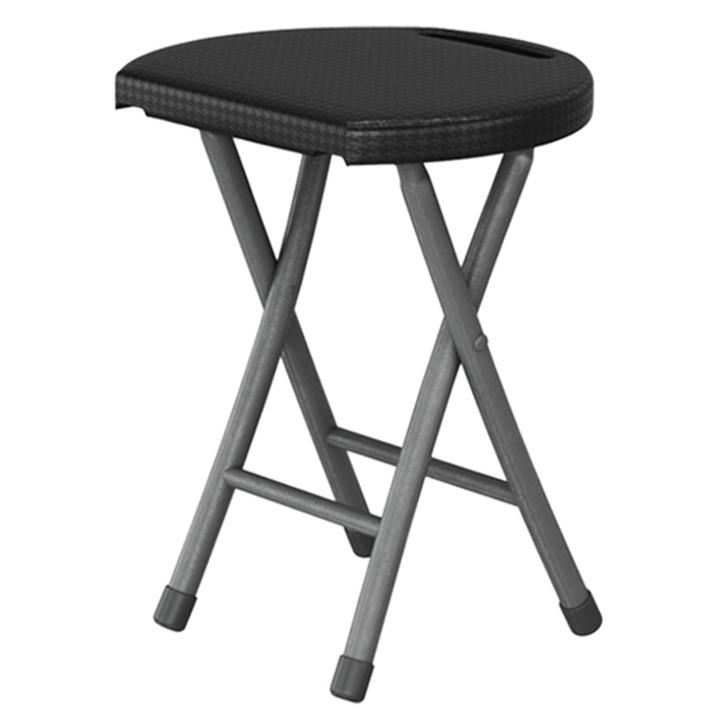 18 Inch Folding Stool 220lbs Capacity Black P87825