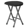 18 Inch Folding Stool 220lbs Capacity Black P87825