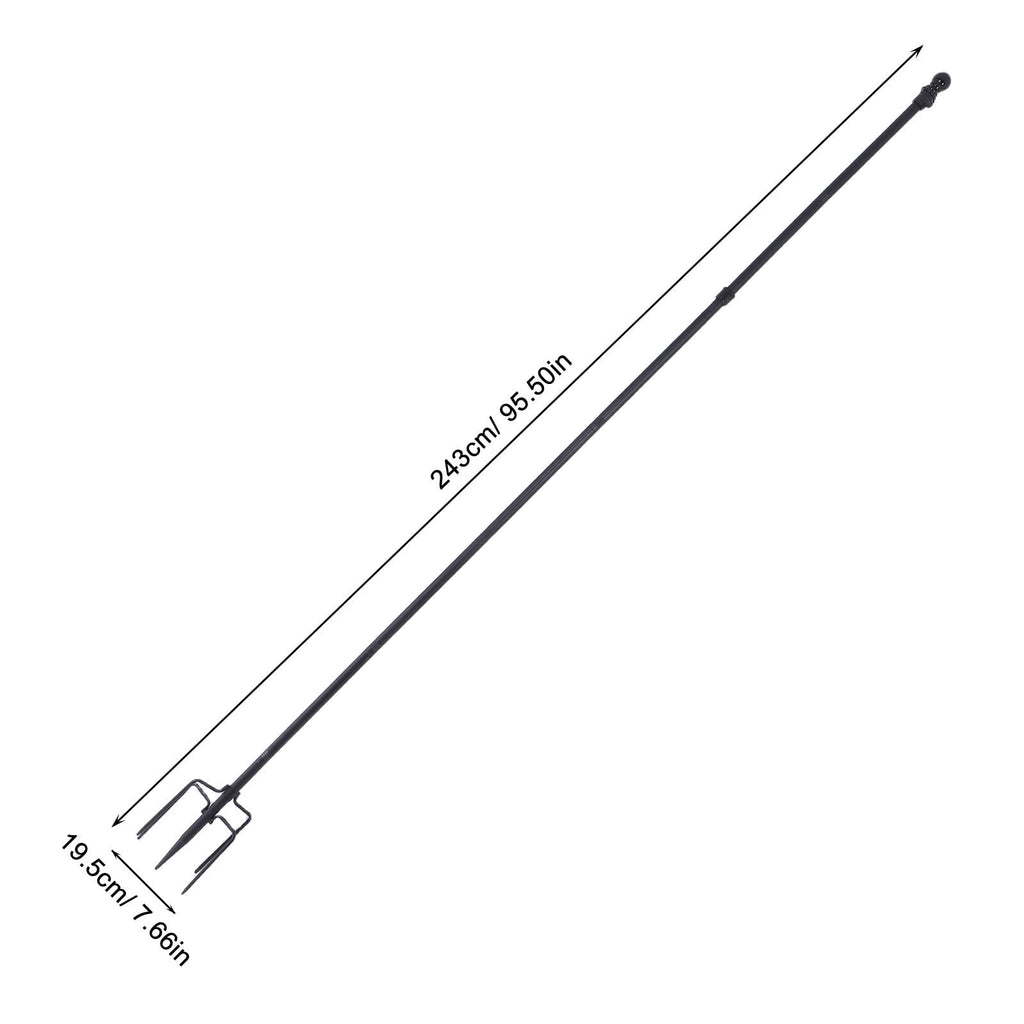 Heavy Duty in Ground Flag Pole Holder with 5 Prongs Base U737197