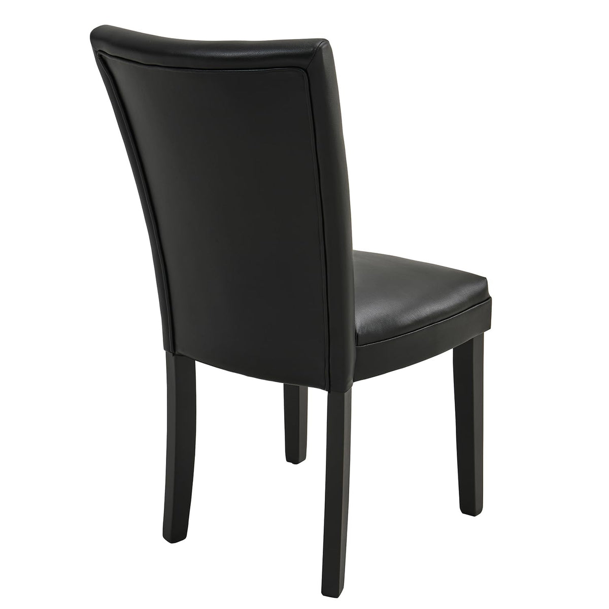 Set of 8 Black Faux Leather Upholstered Dining Chairs S5220