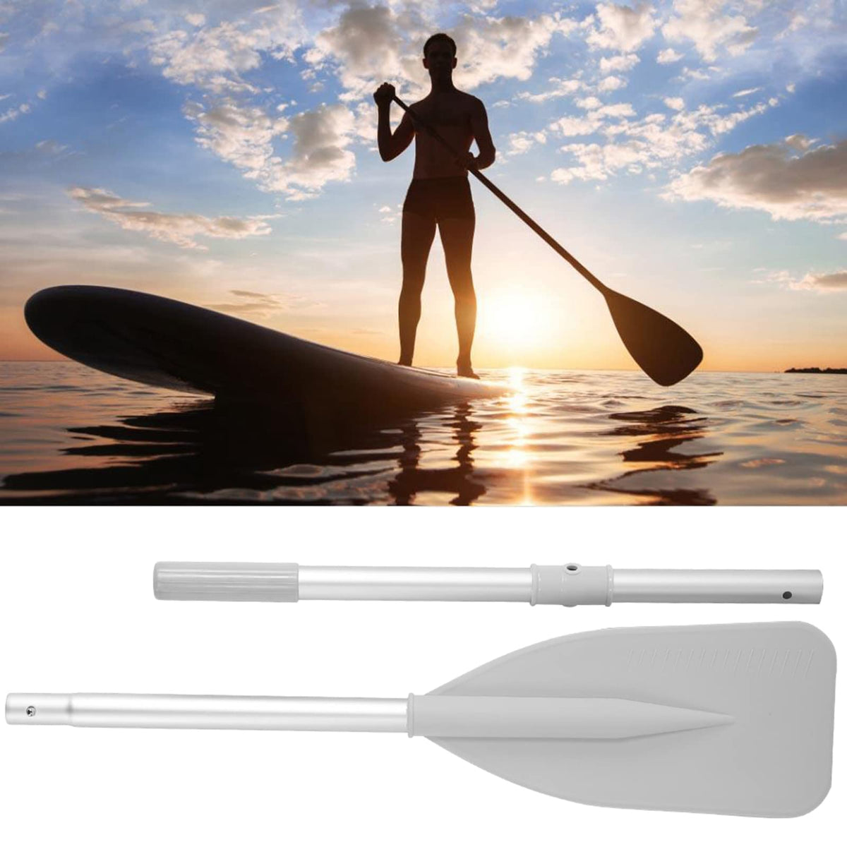 Telescopic Canoe Paddle 2pcs Aluminium Alloy R93918