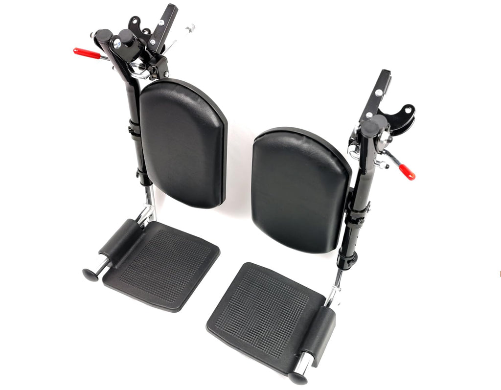 Wheelchair Elevating Leg Rests with Padded Calf Pad and Composite Footplates, 1 Pair M408