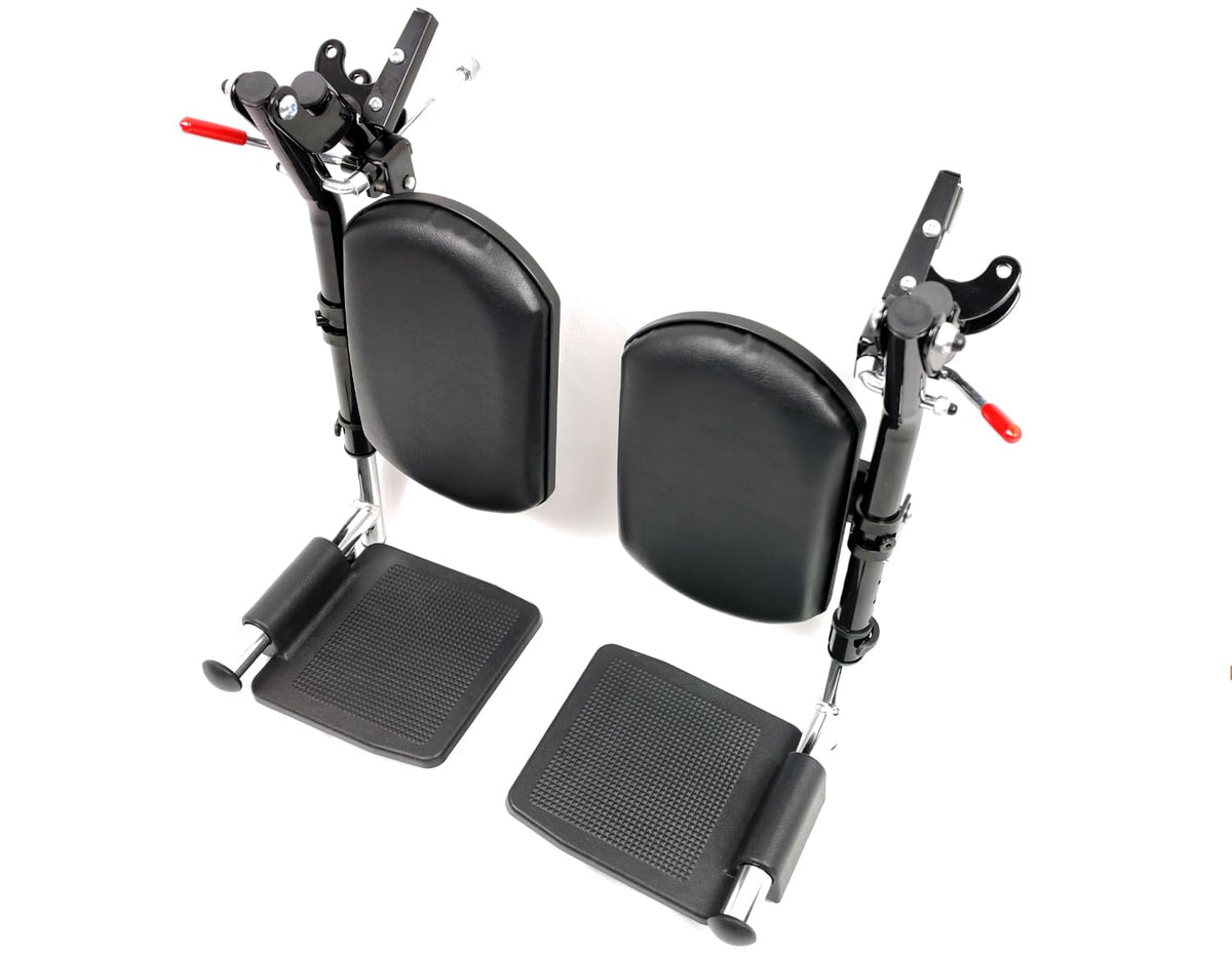 Wheelchair Elevating Leg Rests with Padded Calf Pad and Composite Footplates, 1 Pair M408