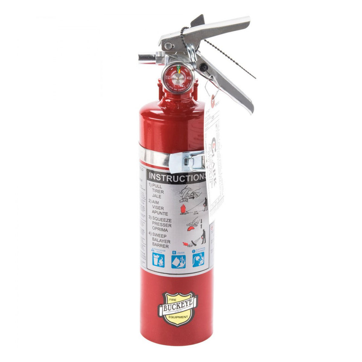 Multipurpose Dry Chemical Hand Held Fire Extinguisher with Vehicle Bracket, 2.5 lbs L341