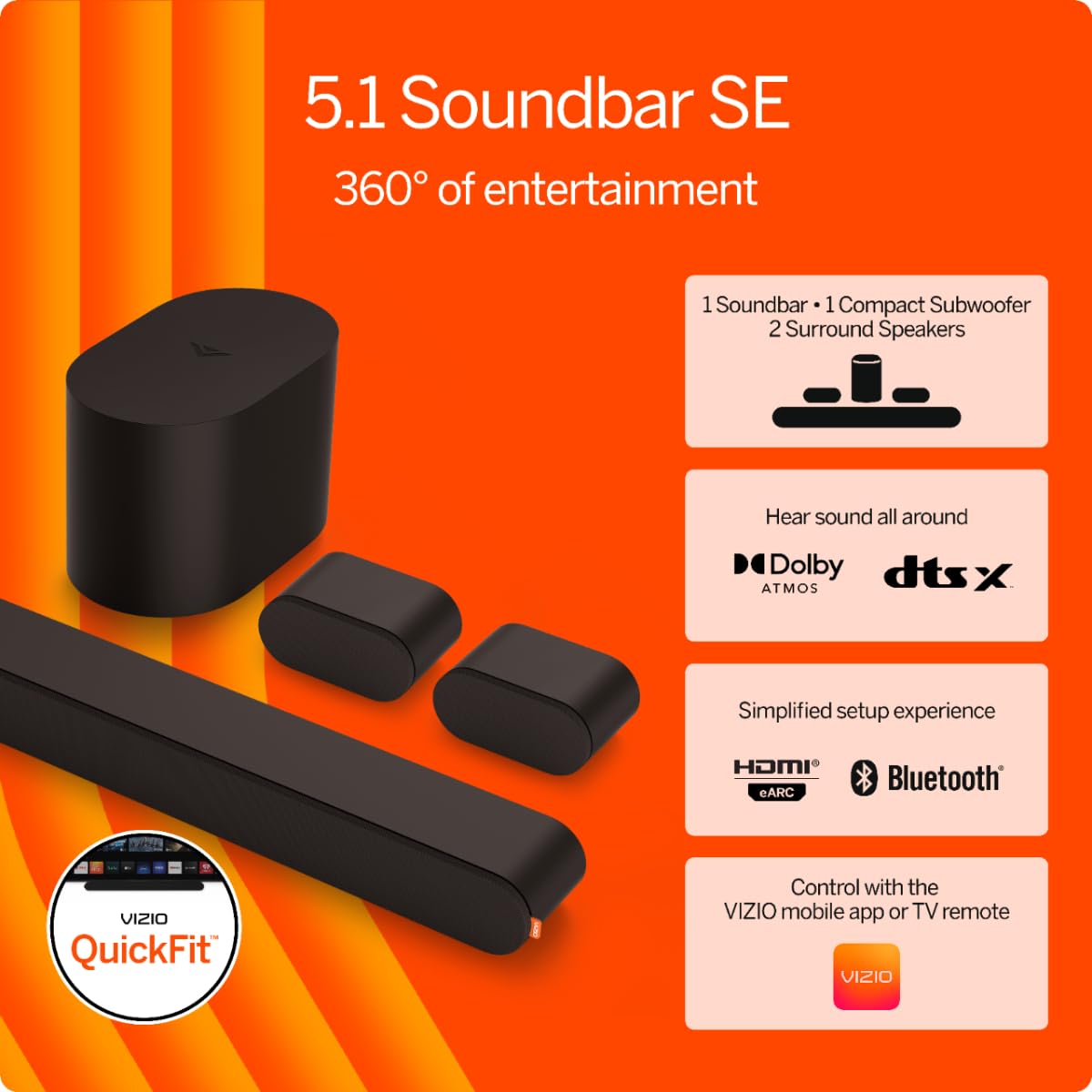5.1 Soundbar with Wireless Subwoofer and Bluetooth L7377