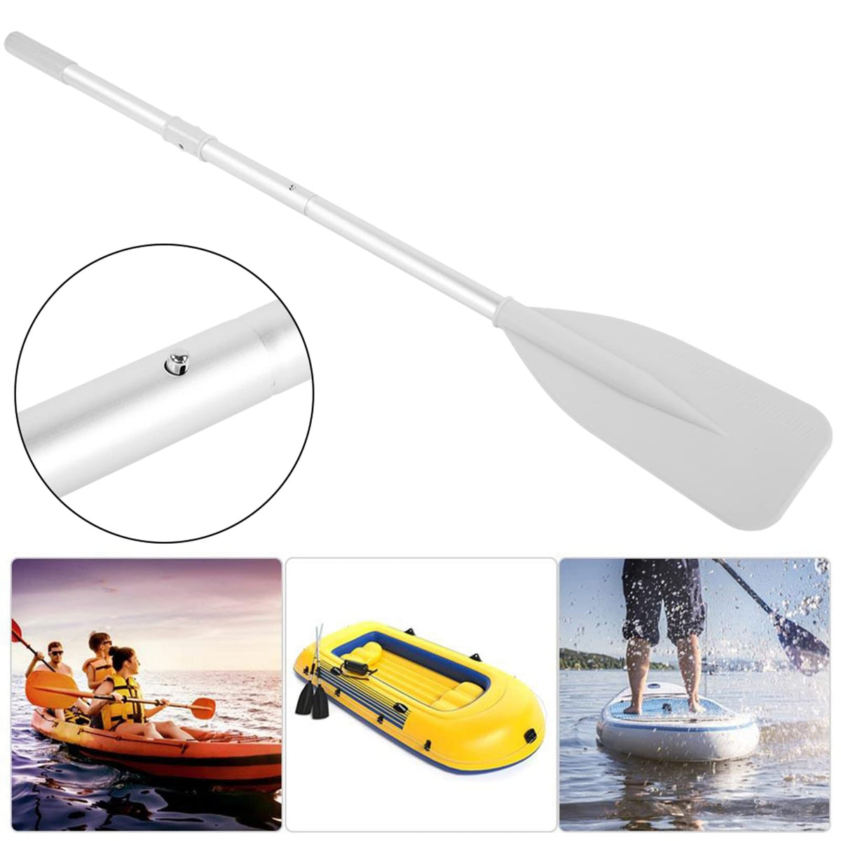 Telescopic Canoe Paddle 2pcs Aluminium Alloy R93918