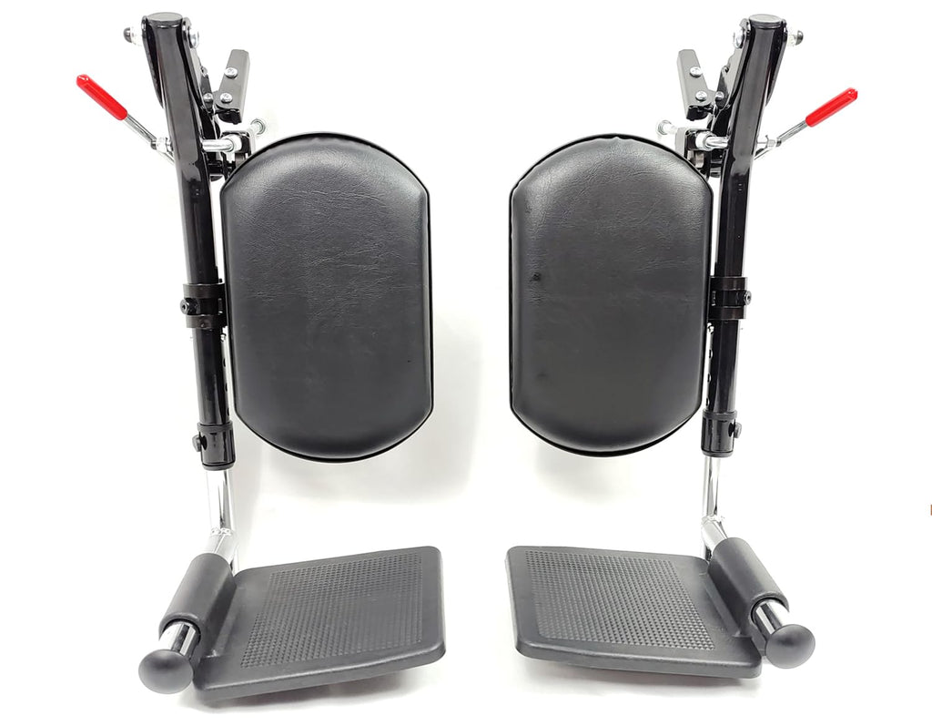 Wheelchair Elevating Leg Rests with Padded Calf Pad and Composite Footplates, 1 Pair M408
