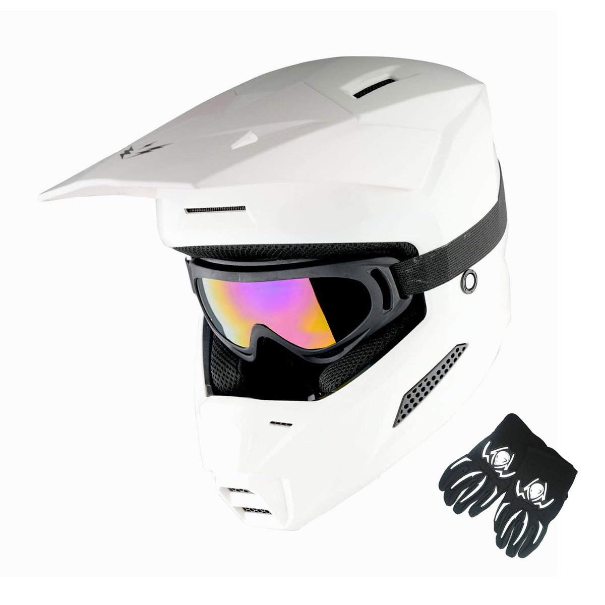Youth Motocross Helmet with Goggles and Gloves M29929