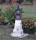 Oak Replica Lighthouse with Base and Solar-Powered LED Lighting, 56" Tall I717