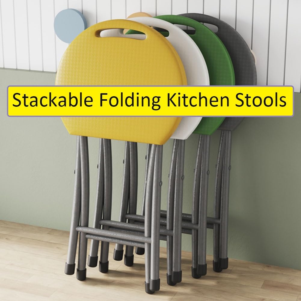 18 Inch Folding Stool 220lbs Capacity Black P87825
