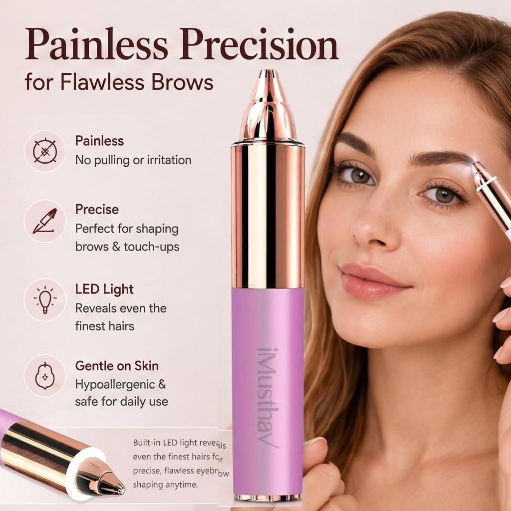 Eyebrow Trimmer with LED Light D7887