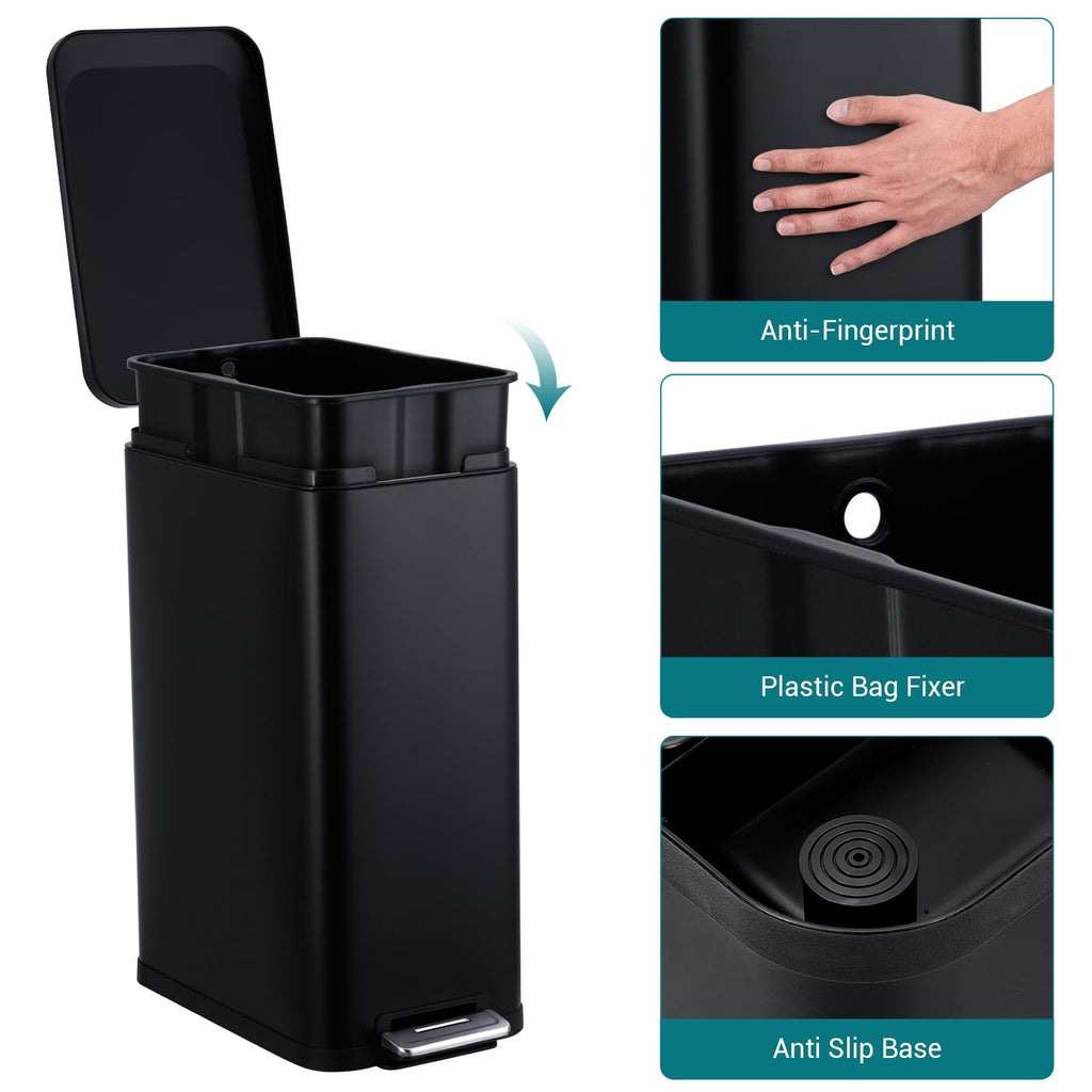13 Gallon Stainless Steel Step Trash Can M941687