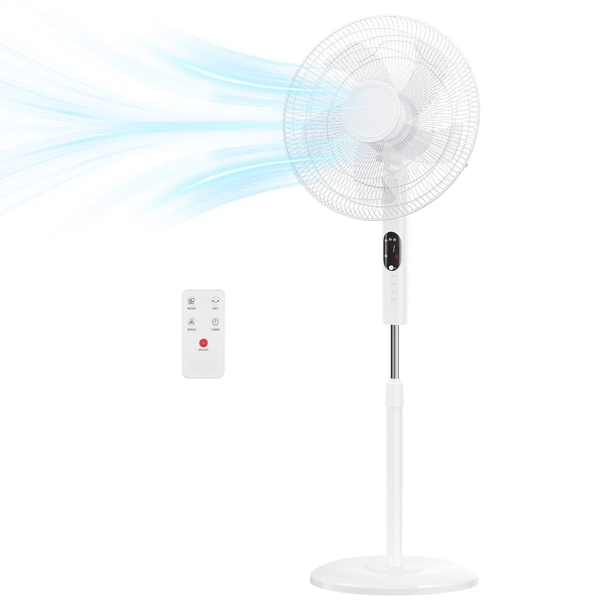 17" Oscillating Pedestal Fan with Remote C55551