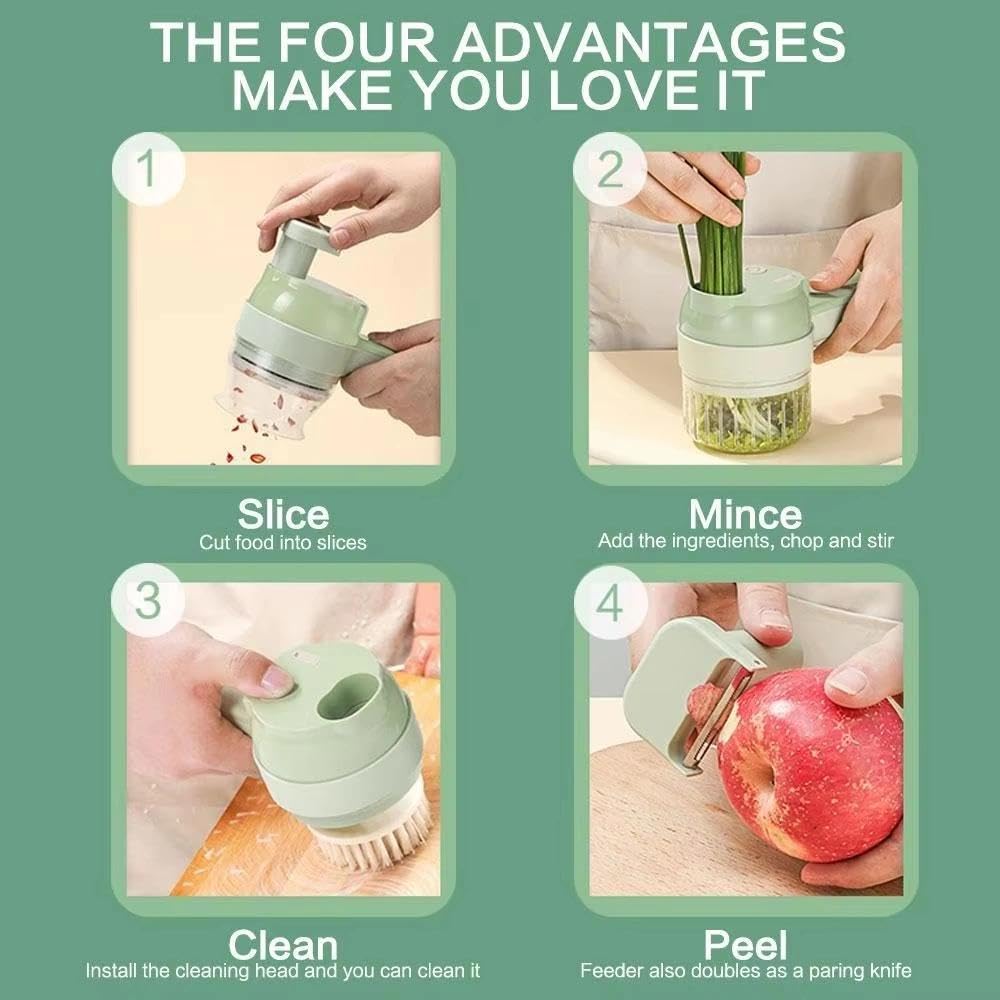 4 In 1 Portable Electric Vegetable Chopper V540