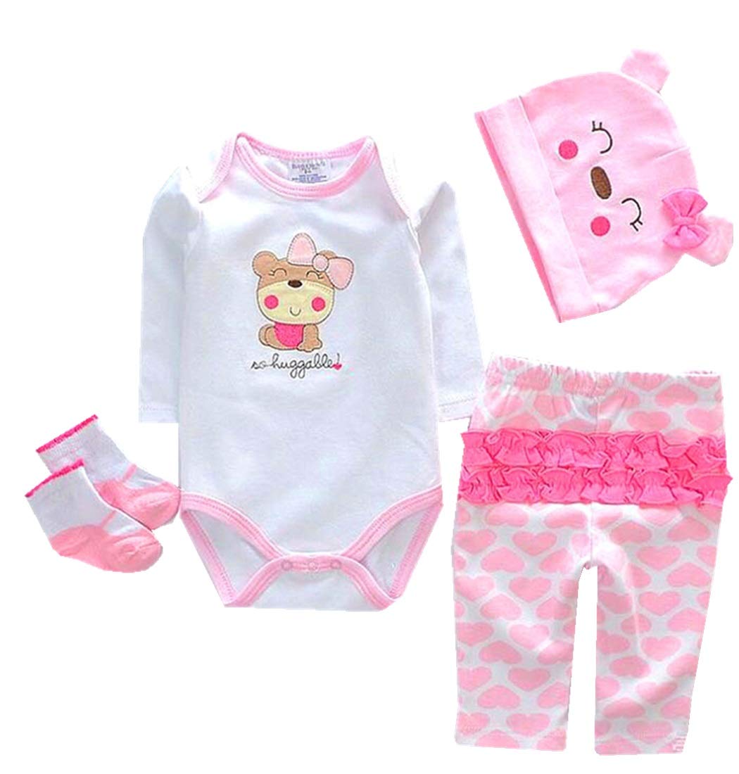 Pink Baby Clothes for 20"- 22" Reborn Doll J2700