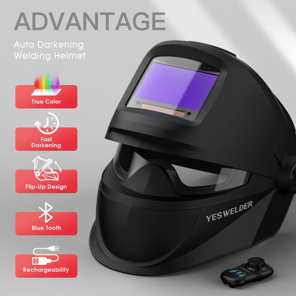 Bluetooth Flip-Up True Color Welding Helmet V36639