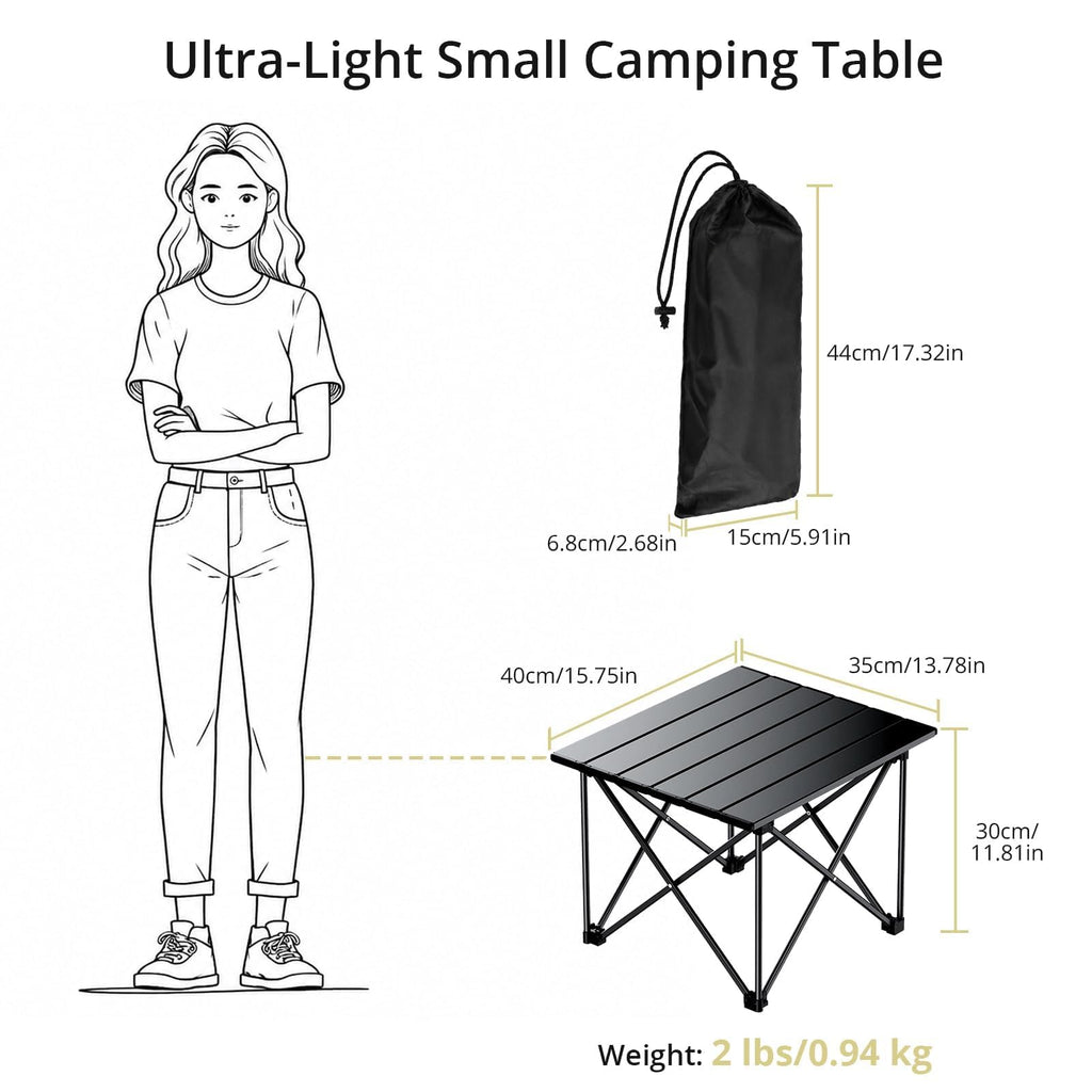 Small Ultralight Aluminum Folding Camping Table R4431