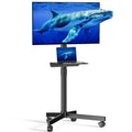 Height Adjustable Rolling TV Cart with Shelf and Locking Wheels G570