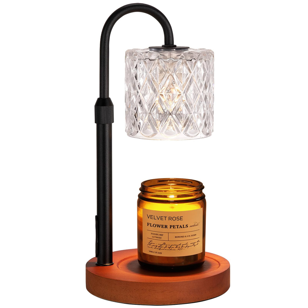 Walnut Candle Warmer Lamp with Timer K40137