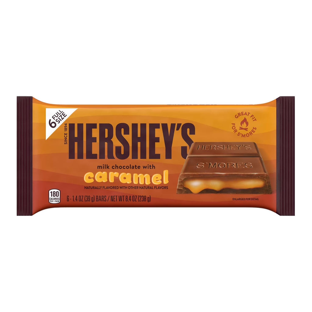 Milk Chocolate with Caramel Candy Bars, 1.4 oz, 6 pack W578