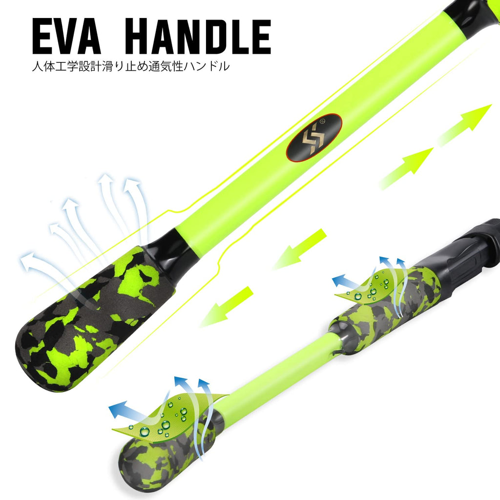 2-Piece Graphite Casting & Spinning Fishing Rod D7527