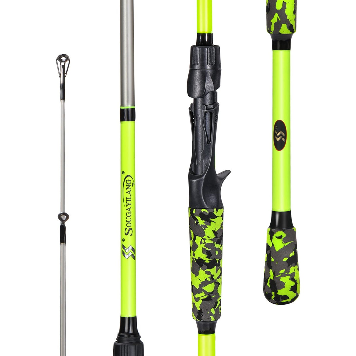 2-Piece Graphite Casting & Spinning Fishing Rod D7527