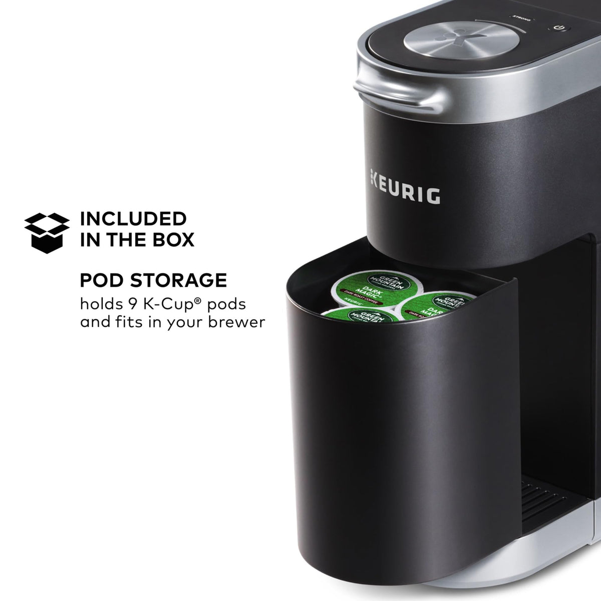 Single Serve K-Cup Pod Coffee Maker, Matte Black Q7163