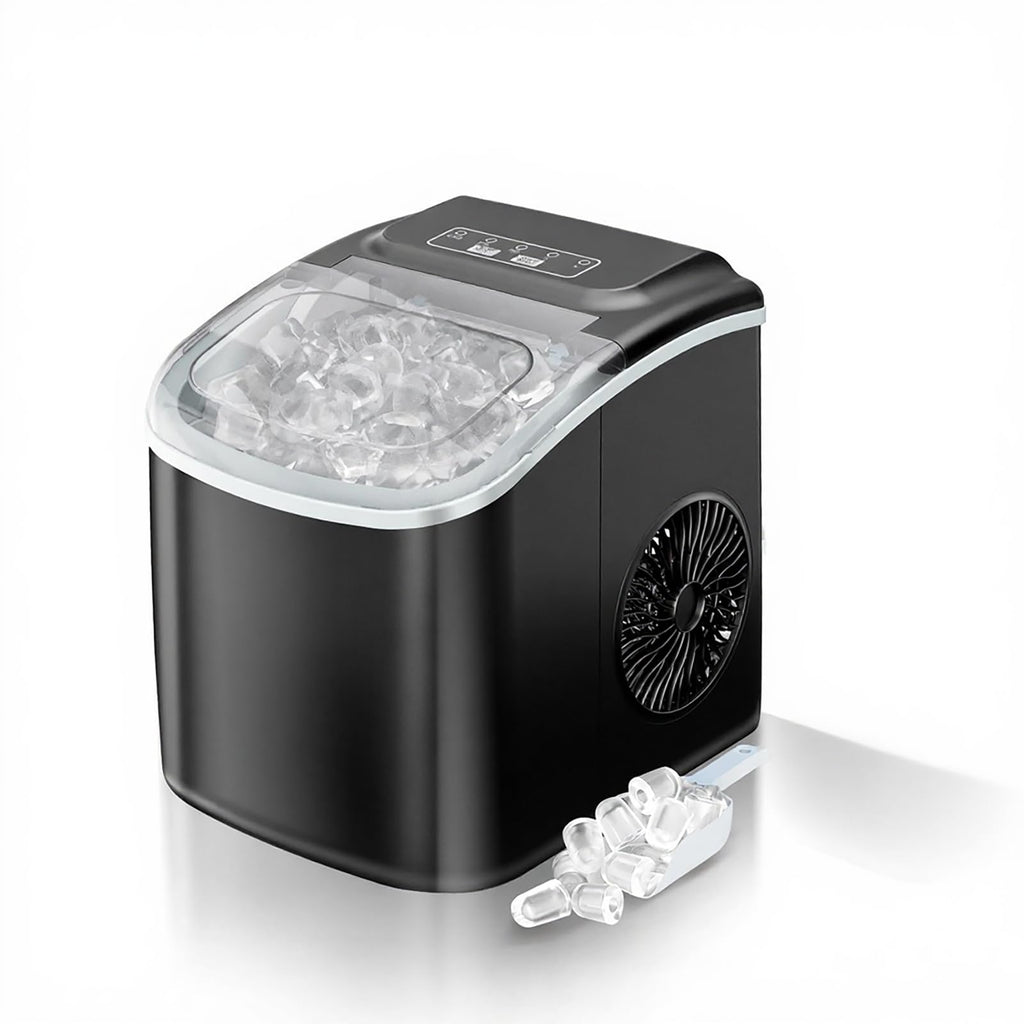 Black Portable Countertop Ice Maker with Scoop & Basket F833332