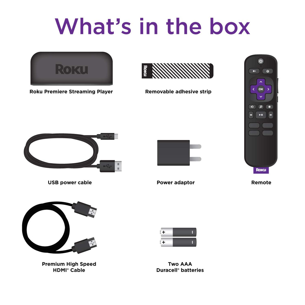 4K HDR Streaming Media Player with HDMI Cable U693851