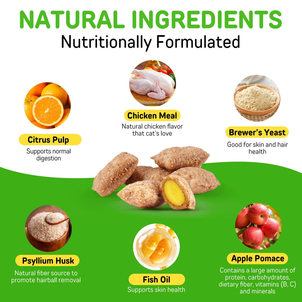 Chicken Flavor Hairball Treatment for Cats F869