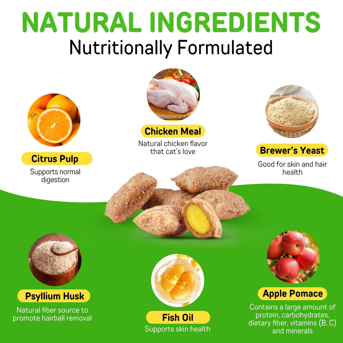 Chicken Flavor Hairball Treatment for Cats F869