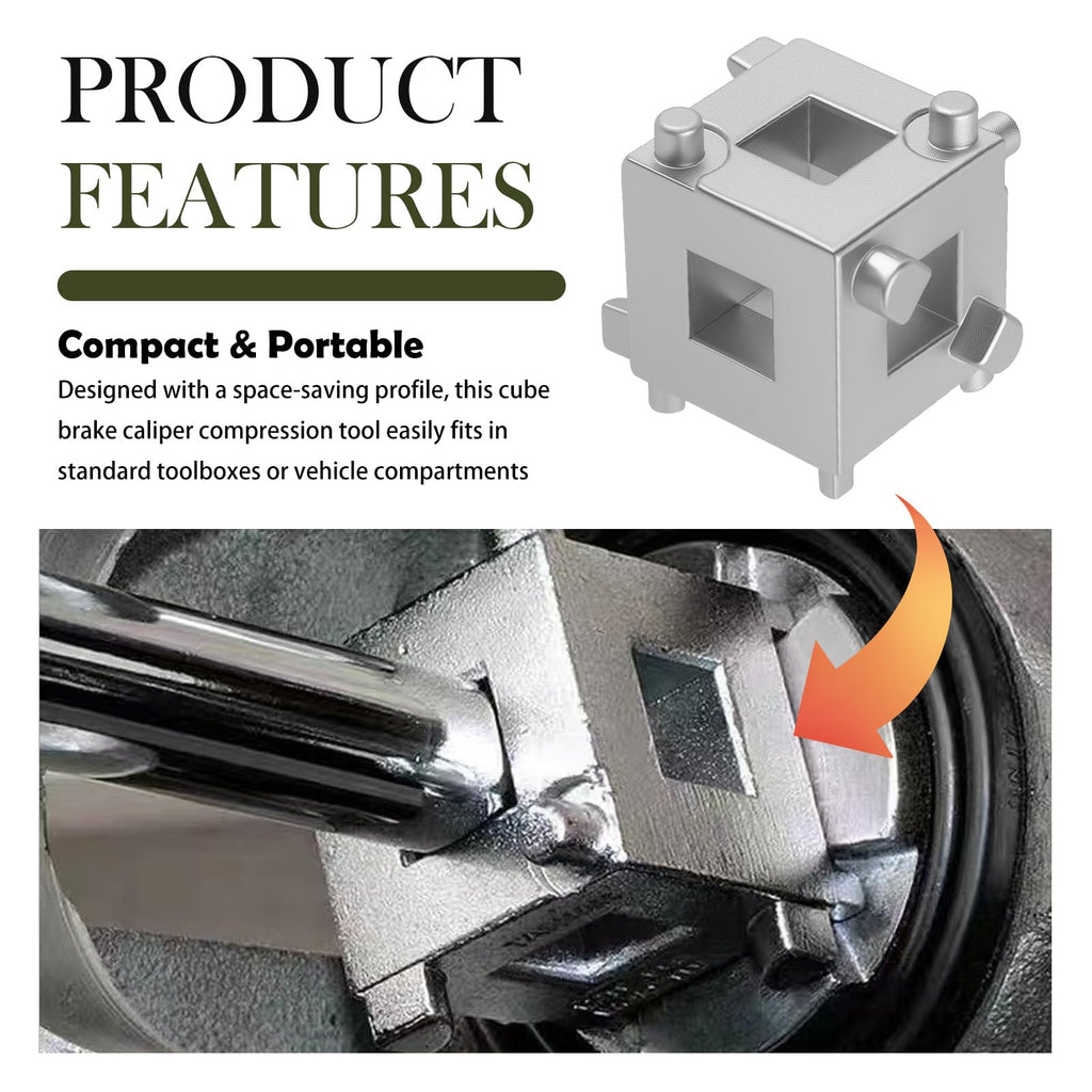 Brake Caliper Compression Tool with 3/8" Square Drive Hole Q90707