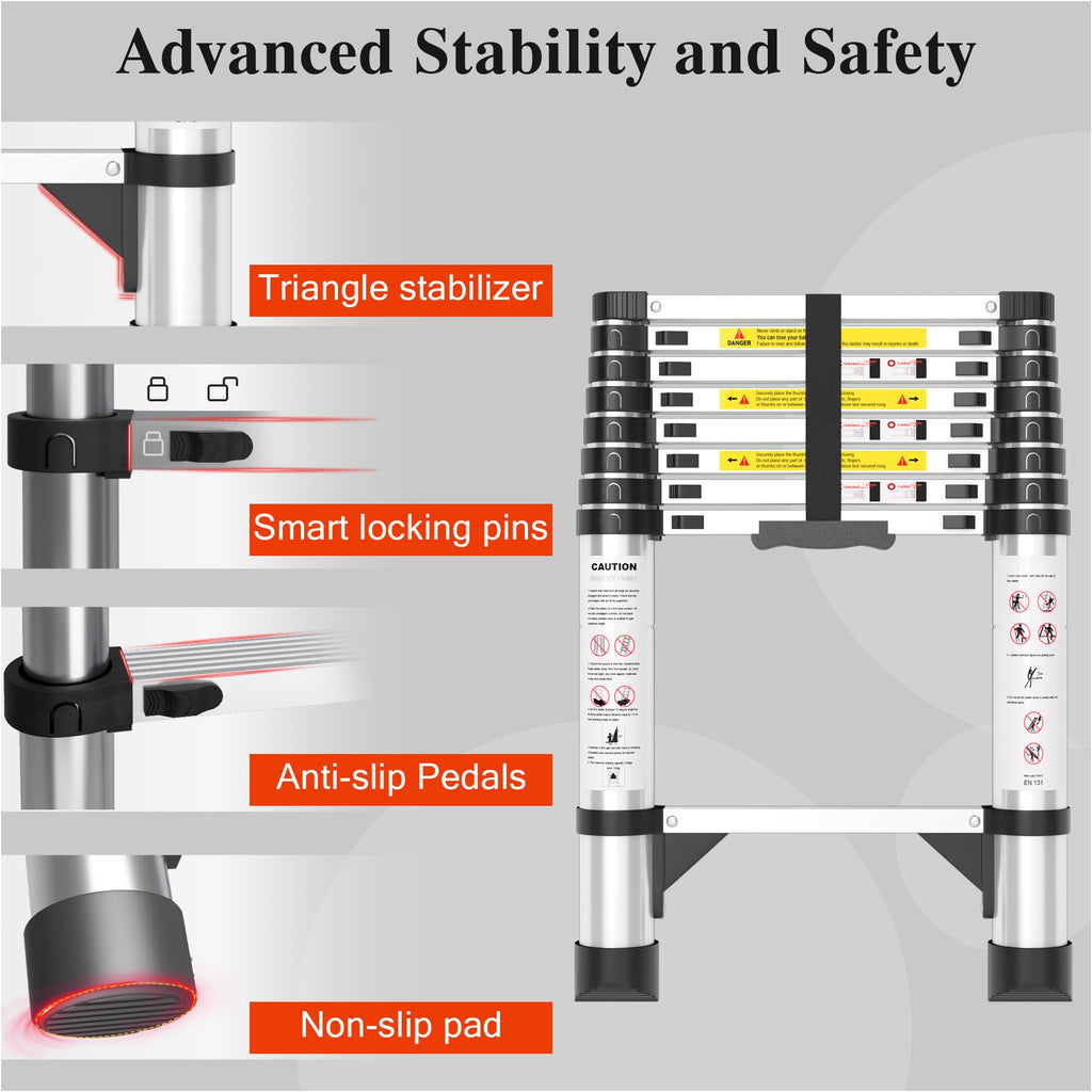 8.5 FT Aluminum Telescoping Ladder D898762