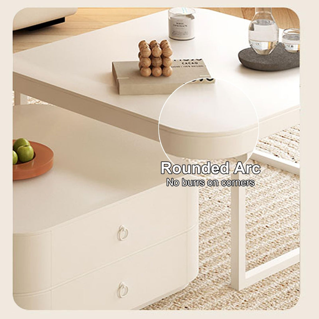 Brown Square Glass Nesting Coffee Table Set of 2 Y96744