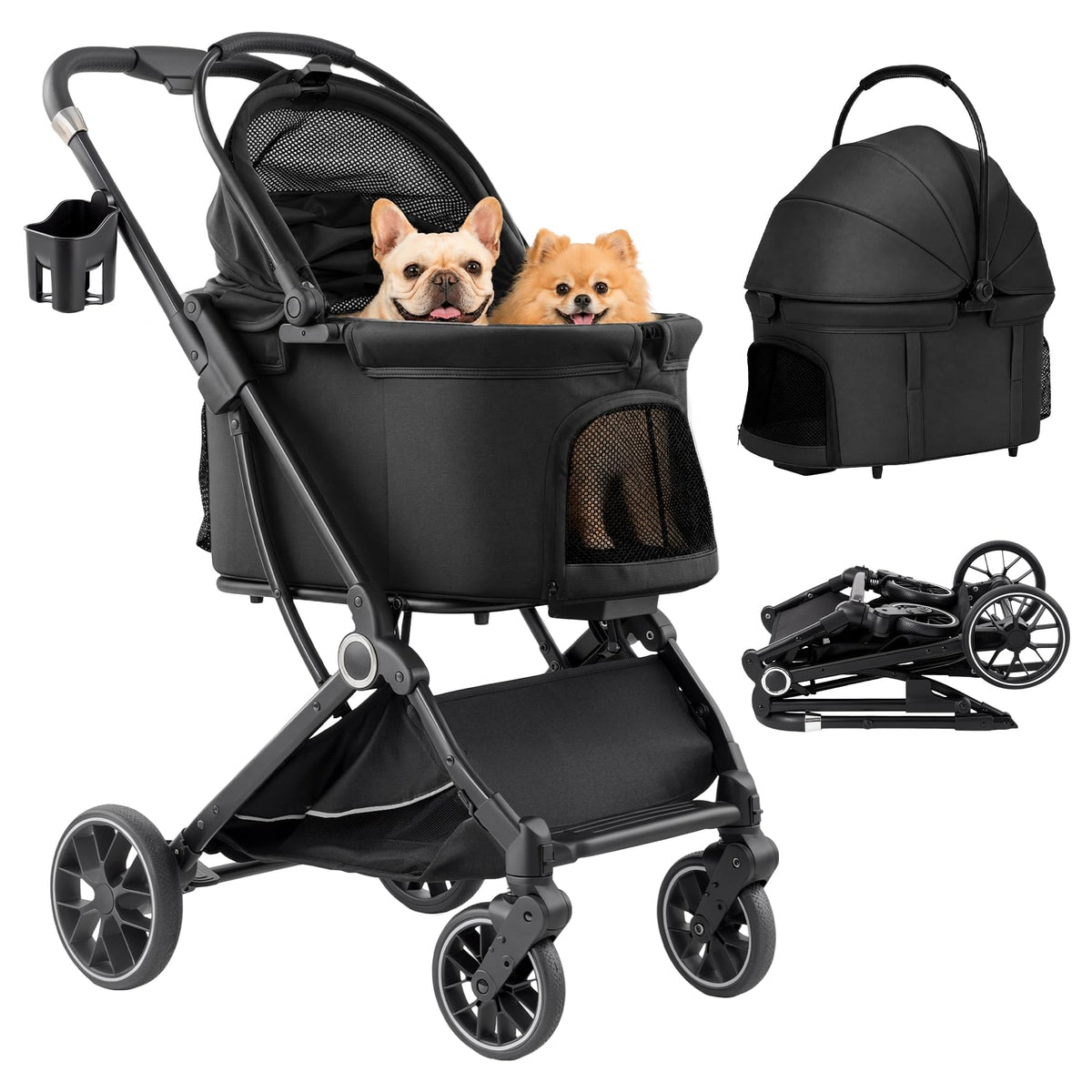 3-in-1 Pet Stroller Black B753