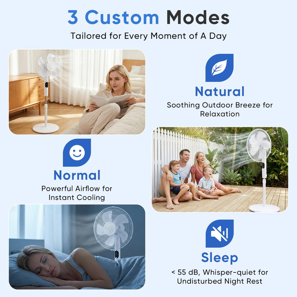 17" Oscillating Pedestal Fan with Remote C55551