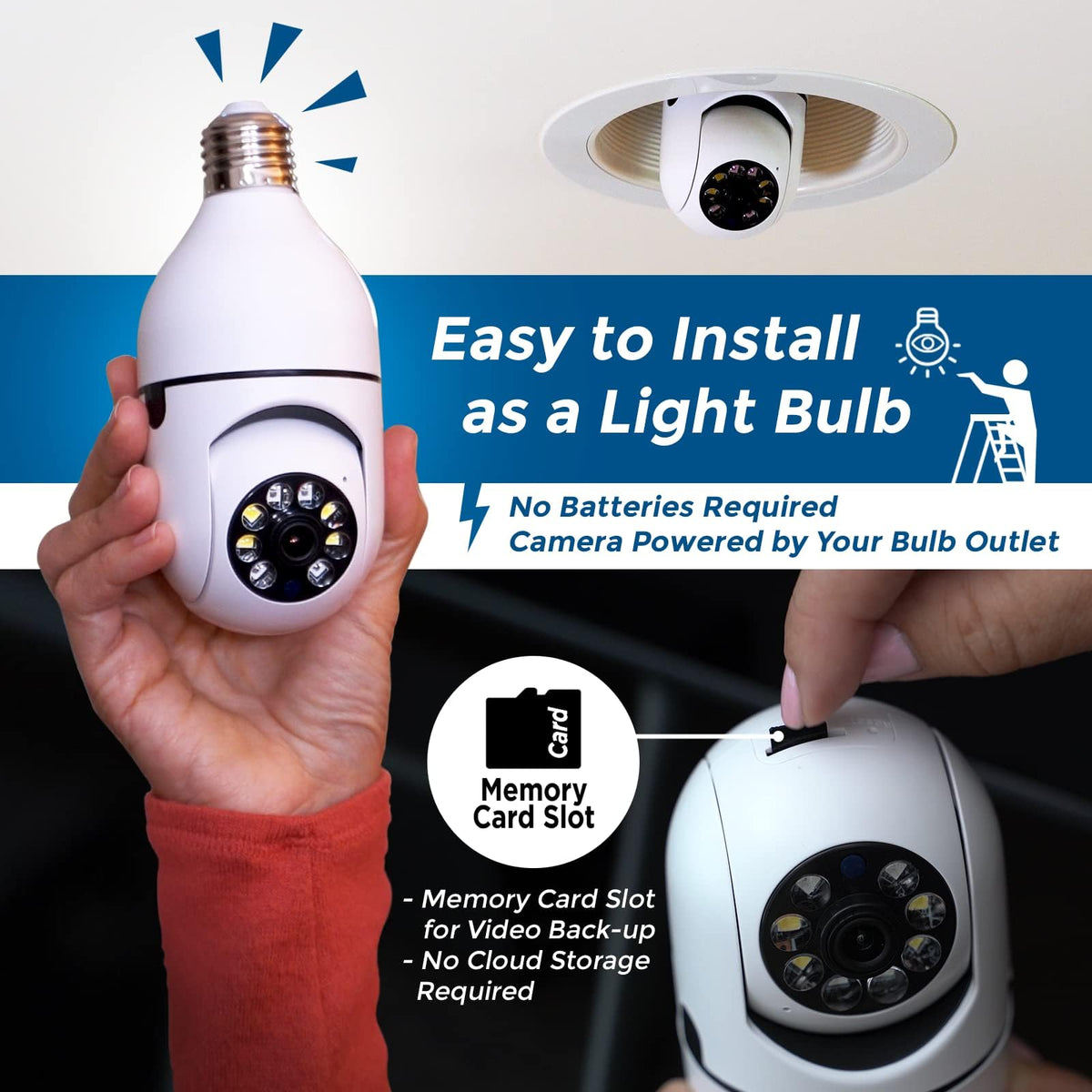 1080P HD WiFi Security Camera with Night Vision E7373