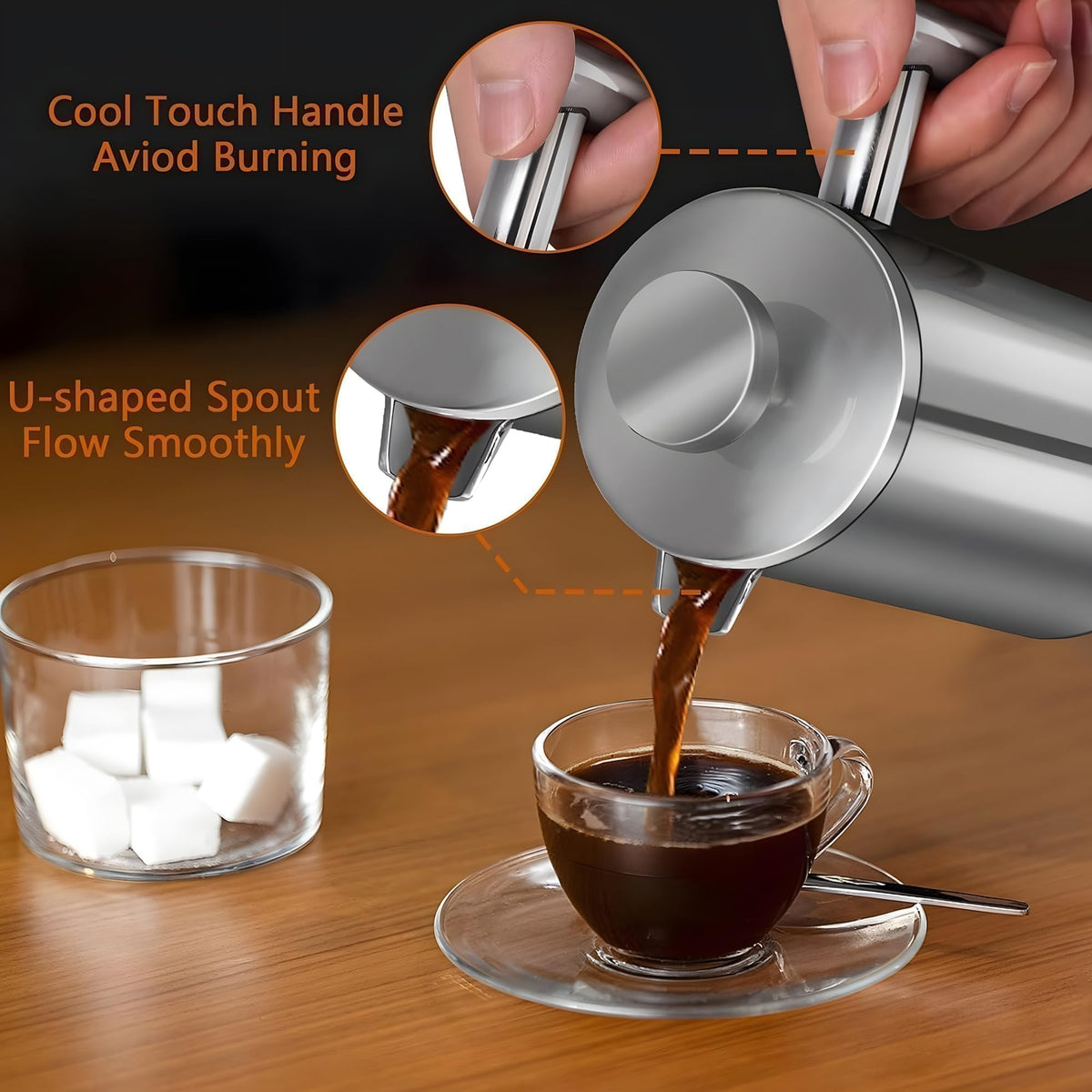 50oz Stainless Steel Double Wall Insulated French Press L238