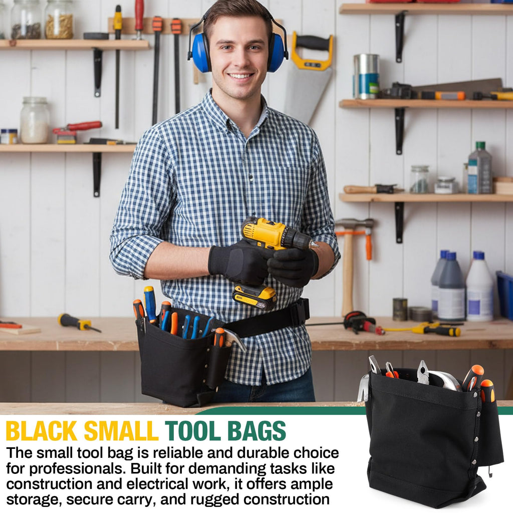 Tool Bag with Bull Pin Loops & Tunnel Connection, 5" x 10" x 9" G9925