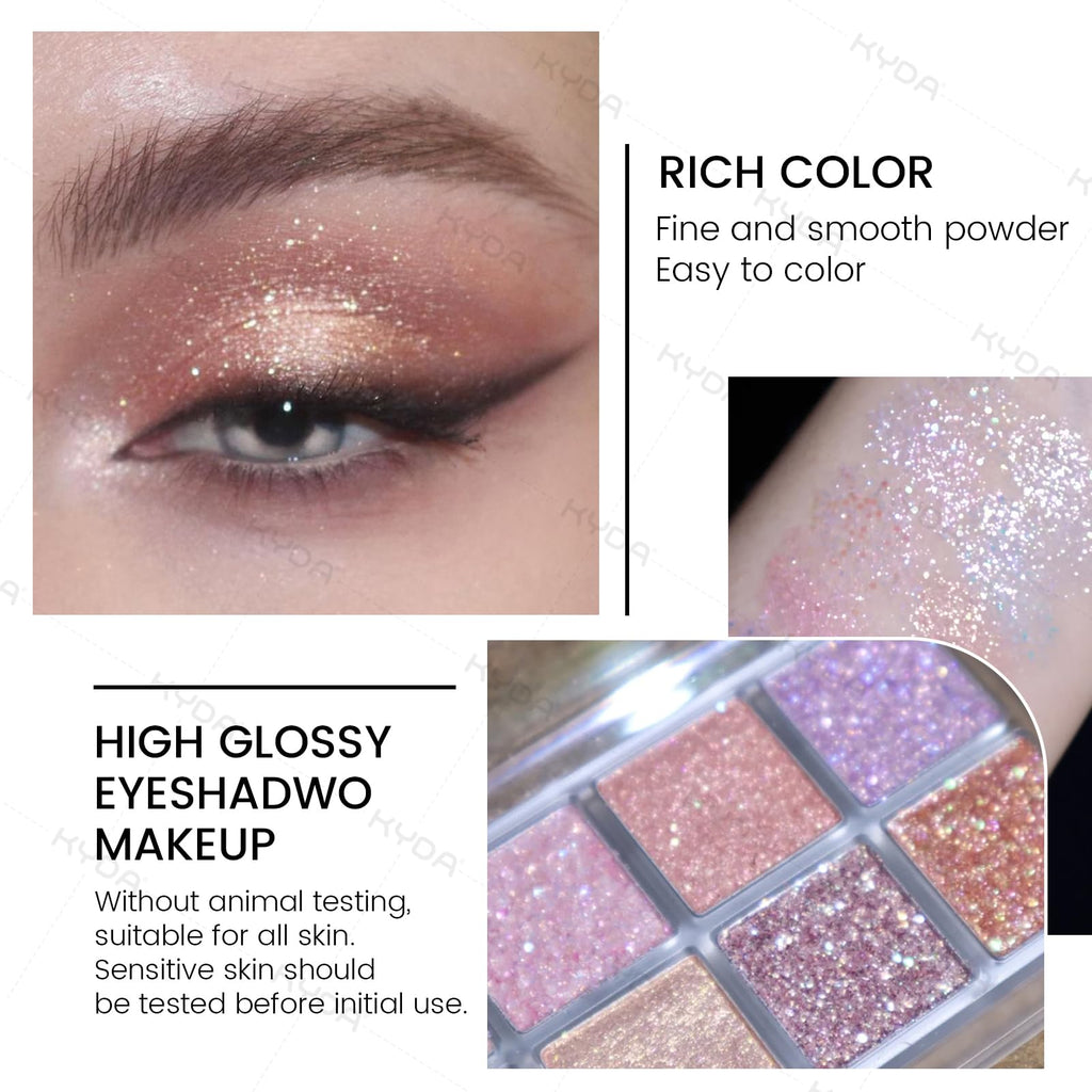 10 Colors Glitter Eyeshadow Palette D40799