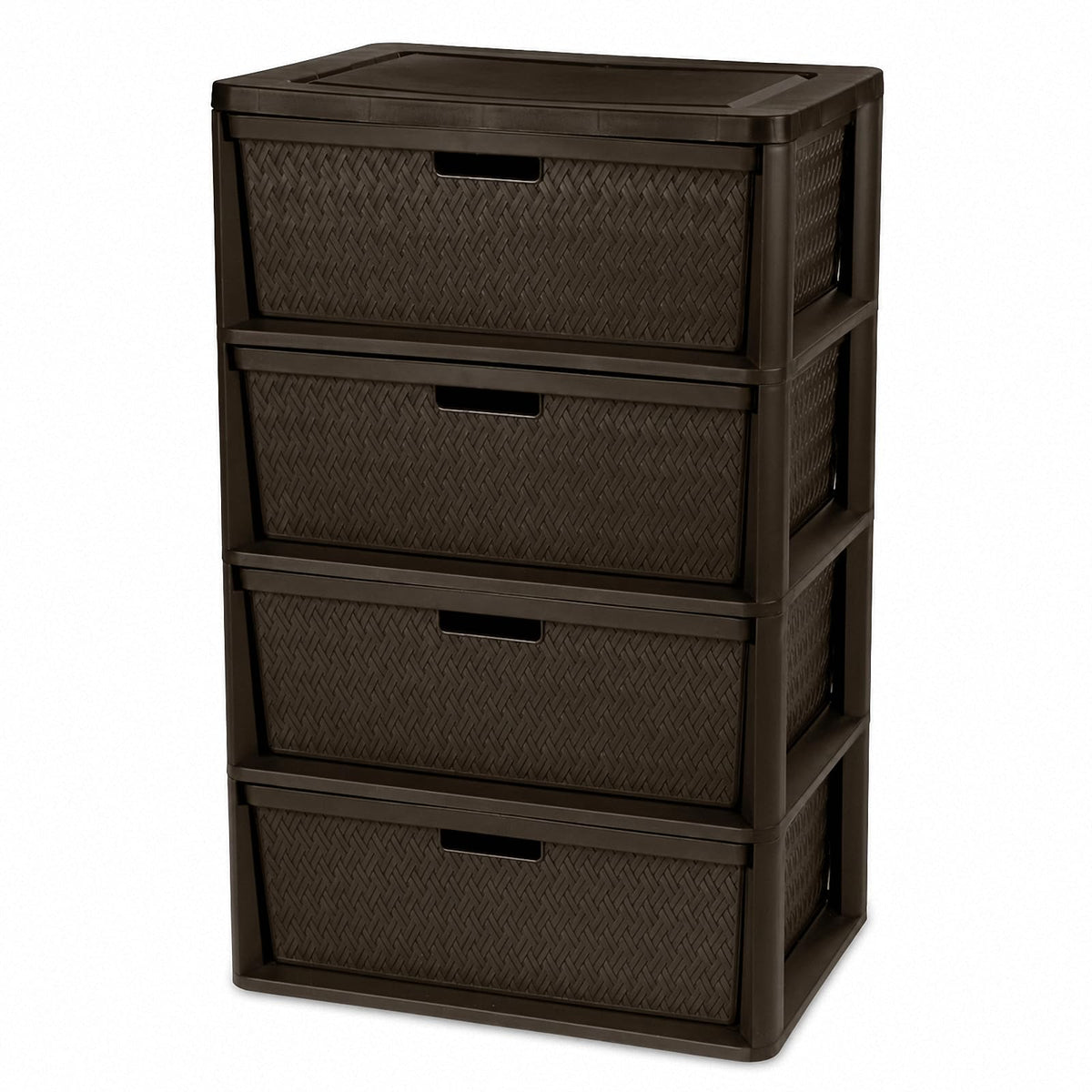 Brown 4 Drawer Plastic Storage Organizer O9968